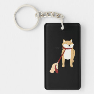 Cute shiba inu Grappig ontwerp van de nope hond Sleutelhanger