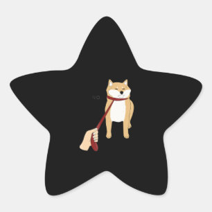 Cute shiba inu Grappig ontwerp van de nope hond Ster Sticker