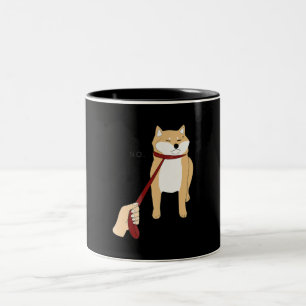 Cute shiba inu   Grappig ontwerp van de nope hond Tweekleurige Koffiemok