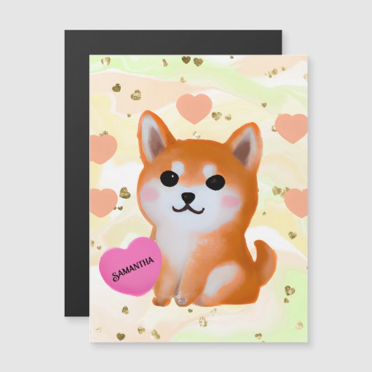 Cute Shiba Inu Hearts | Voor Hondenliefhebber (Voorkant / Achterkant)