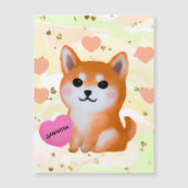 Cute Shiba Inu Hearts | Voor Hondenliefhebber (Voorkant)