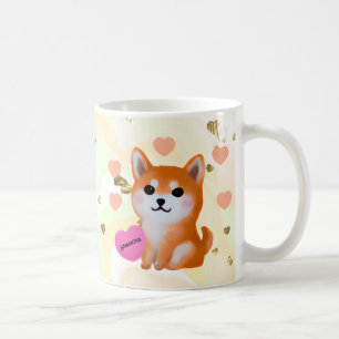 Cute Shiba Inu Hearts   Voor Hondenliefhebber Koffiemok