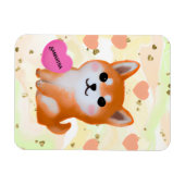 Cute Shiba Inu Hearts | Voor Hondenliefhebber Magneet (Horizontaal)