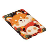 Cute Shiba Inu Hugging Panda Plush Magneet (Rechterzijde)