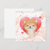 Cute Shiba Inu in een hart (Voorkant / Achterkant)