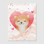 Cute Shiba Inu in een hart (Voorkant)