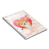 Cute Shiba Inu in een hart Notitieboek (Rechterzijde)