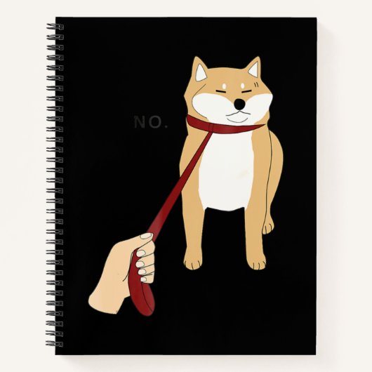 Cute Shiba Inu Nope - Doge Meme Notitieboek (Voorkant)
