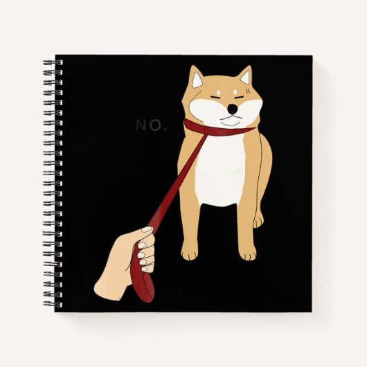 Cute Shiba Inu Nope - Doge Meme Notitieboek (Voorkant)