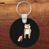 Cute Shiba Inu Nope - Doge Meme Sleutelhanger (Voorkant)