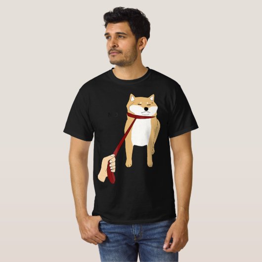 Cute Shiba Inu Nope - Doge Meme T-shirt (Voorkant volledig)