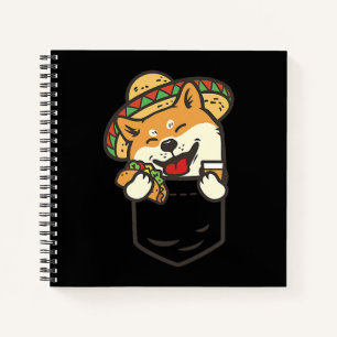 Cute shiba inu Pocket mexico cadeau Notitieboek