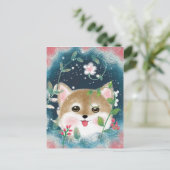 Cute Shiba Inu Pup Briefkaart (Staand voorkant)