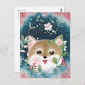 Cute Shiba Inu Pup Briefkaart (Voorkant / Achterkant)