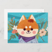 Cute Shiba Inu Pup Briefkaart (Voorkant / Achterkant)
