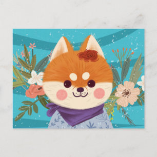 Cute Shiba Inu Pup Briefkaart