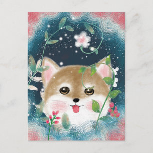 Cute Shiba Inu Pup Briefkaart