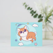 Cute Shiba Inu Pup Briefkaart (Staand voorkant)