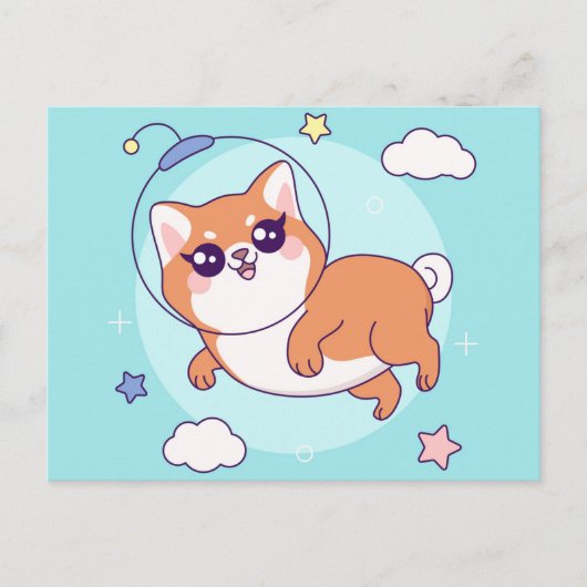 Cute Shiba Inu Pup Briefkaart (Voorkant)