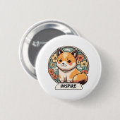 Cute Shiba Inu Pup Ronde Button 5,7 Cm (Voorkant /achterkant)