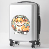 Cute Shiba Inu Pup Sticker (Koffer)