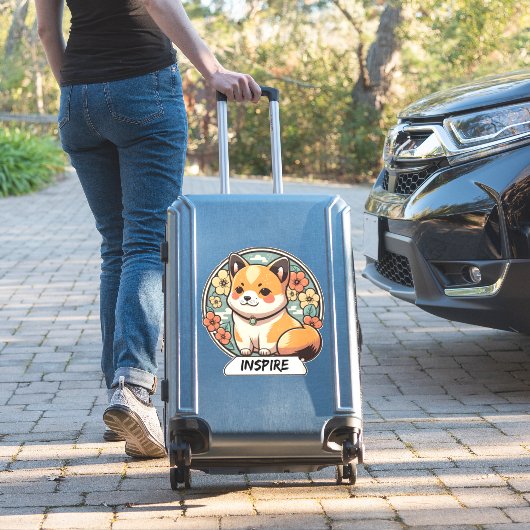 Cute Shiba Inu Pup Sticker (Koffer Insitu)