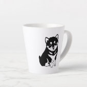 Cute Shiba Inu Puppy Art Latte Mok (Rechterhoek)