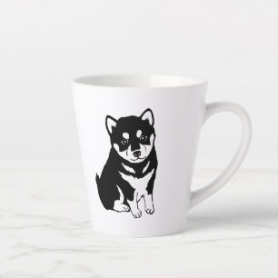 Cute Shiba Inu Puppy Art Latte Mok