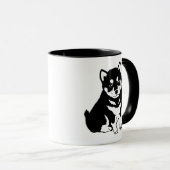 Cute Shiba Inu Puppy Art Mok (Voorkant rechts)