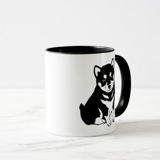 Cute Shiba Inu Puppy Art Mok (Voorkant rechts)