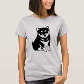 Cute Shiba Inu Puppy Art T-shirt (Voorkant)