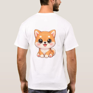 Cute Shiba Inu Puppy Chibi Illustratie T-shirt