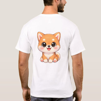 Cute Shiba Inu Puppy Chibi Illustratie T-shirt