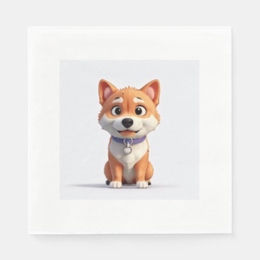 Cute Shiba Inu Servet (Voorkant)