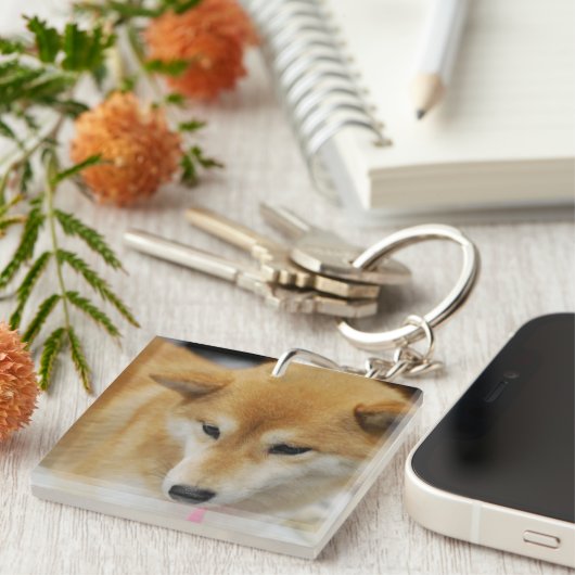Cute Shiba Inu Sleutelhanger (Voorkant Rechts)
