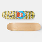 Cute shiba-inu sushi-voedselpatroon persoonlijk skateboard (Horizontaal)