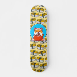 Cute shiba-inu sushi-voedselpatroon persoonlijk skateboard