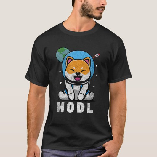 Cute Shiba Inu Token Crypto, Shib Coin, Hodl Shiba T-shirt (Voorkant)