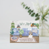 Cute Shih Tsu Cozy New Home Moving Aankondigingskaart (Staand voorkant)