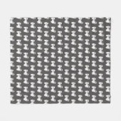 Cute Shih Tzu Cartoon Dogs Pattern Fleece Deken (Voorkant (Horizontaal))