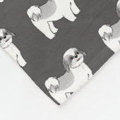 Cute Shih Tzu Cartoon Dogs Pattern Fleece Deken (Hoek)