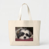 Cute Shih Tzu Dog Grote Tote Bag (Voorkant)