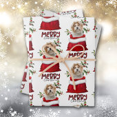 Cute Shih Tzu Dog in Holiday Gift Bag Inpakpapier Vel