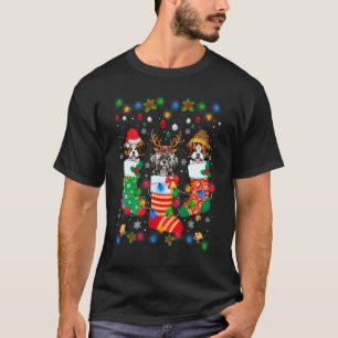 Cute Shih Tzu Dog Puppy Sokken met kerstmis T-shirt