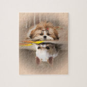 Cute shih tzu en chihuahua legpuzzel (Verticaal)