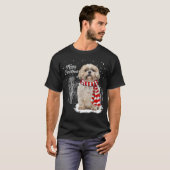 Cute Shih Tzu-Hondenliefhebber met kerstpuppy T-shirt (Voorkant volledig)