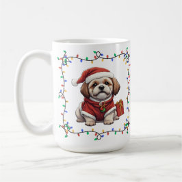 Cute Shih Tzu Kerstmok Koffiemok