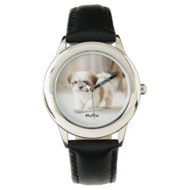 Cute Shih Tzu Kid's Personalized Horloge