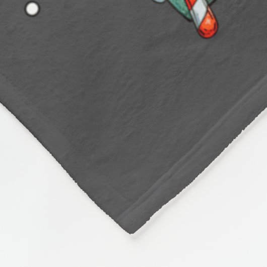 Cute Shih Tzu Le Dog Christmas Tree Xmas Hat Long  Fleece Deken (Hoek)