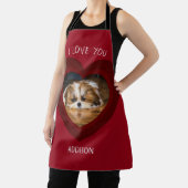 Cute shih tzu love Valentijn hartfoto Schort (Insitu)